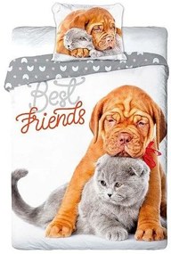Bavlnená posteľná bielizeň Best Friends 013 - 140x200 cm
