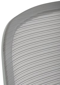 Autronic - Židle kancelářská, bílý plast, šedý MESH a šedá látka, plastový kříž, houpací mechanismus. - KA-S425 GREY