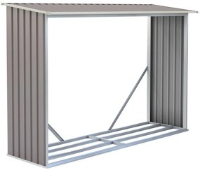 Prístrešok z dreva, plech, 242 x 75 x 160 cm