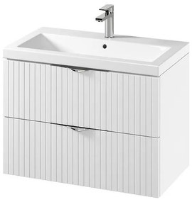 Cersanit S801-547 - Závesná kúpeľňová skrinka s umývadlom TIRSO 80x45 cm biela