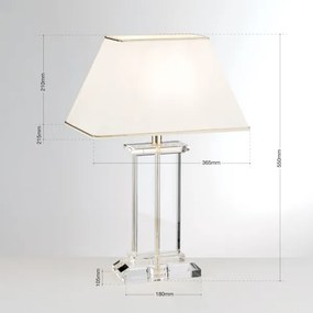 Orion LA 4-1202 - Krištáľová stolná lampa VERONIQUE 1xE27/60W/230V krémová/číra
