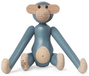 Kay Bojesen Drevená opička Monkey Mini Vintage Blue 9,5 cm