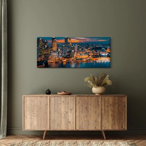 Obraz nočného mesta (120x50 cm)