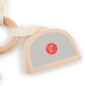 Bieco - Drevený krúžok s tromi odnímateľnými hračkami - králiček Fine