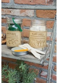 Set pohára a 40 štítkov na bylinky z topoľového dreva Esschert Design Heal, 400 ml