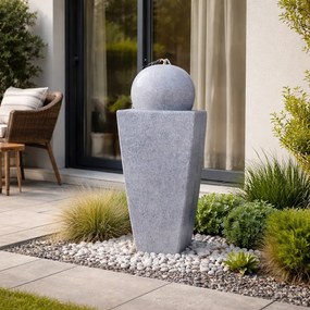 Záhradná fontána BestBerg EF-28 / polyresin / 33 x 33 x 84 cm