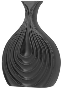 Kamenina Dekoratívna váza 25 Čierna THAPSUS Beliani