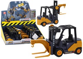 LEAN TOYS Vysokozdvižný vozík s trecím pohonom – žltý