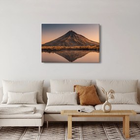 Obraz odrazu hory Taranaki, Nový Zéland (90x60 cm)