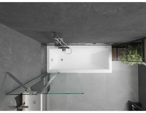 Mexen Flip, vaňová zástena 1-krídlová 80 x 150 cm, otočné krídlo, 6 mm číre sklo, chrómový profil, 894-080-101-01-00
