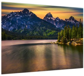 Sklenený obraz - Národný park Grand Teton (70x50 cm)