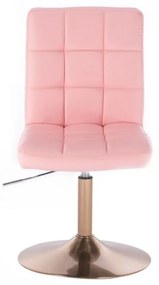 LuxuryForm DESIGN Stolička TOLEDO na zlatom tanieri - ružová