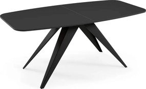 Dizajnový rozkladací jedálenský stôl NERRO kašmír + čierne nohy Rozmer stola: veľkosť-180cm
