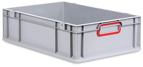 Sada 5 kusov - Eurobox Next Gen 2.0 - Stohovateľná nádoba s uzavretými rukoväťami - Červená - 600 x 400 x 170 mm