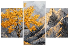Obraz – Zlatý strom v horách (90x60 cm)