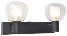 Kúpeľňové nástenné svietidlo POLA 2xG9/5W/230V IP44 čierne/číre