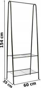 Vešiakový stojan OLIVER čierny