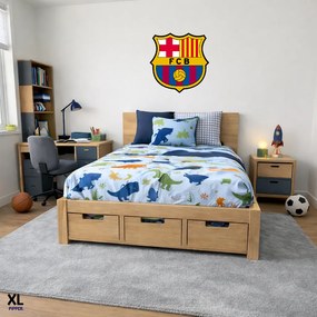 100x100cm Logo FC Barcelona - textilná nálepka na stenu Veľkosť: 60 cm