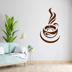 Veselá Stena Samolepka Ranná šálka kávy Farba: hnědá, Veľkosť: 60 x 34 cm