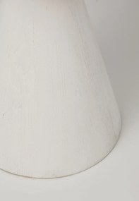 Odkladací stolík Florence 40 cm z masívu biely