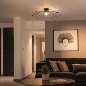 Brilagi - LED prisadený luster CERIA WIRE, 1× E27 (40 W), 230 V, priemer 80 cm, čierna