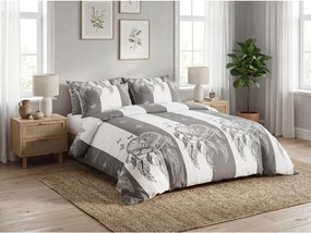 Obliečky z mikrovlákna TIRSO sivo-biele Rozmer obliečky: 70 x 90 cm | 140 x 200 cm