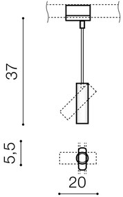 Lištové svietidlo Lens Track 3Line biele/biele