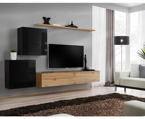 Obývacia stena Switch V Čierna /Wotan