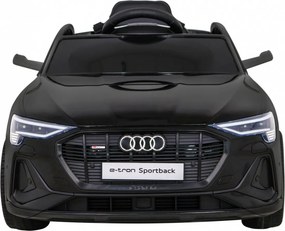Ramiz Audi E-Tron Sportback pre deti čierne + na diaľkové ovládanie + pohon 4x4 + pomalý štart + rádio MP3 + LED