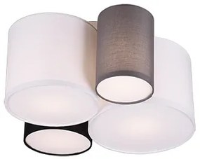 Dizajnové stropné svietidlo viacfarebné 4-svetlé - Sectos