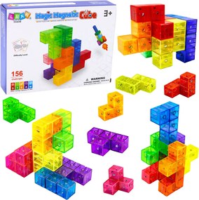 LEAN Toys Magická skladačka Magická kocka 156 kariet s výzvou 9 el.