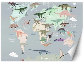 Gario Fototapeta Pastelová mapa dinosaurov Materiál: Vliesová, Rozmery: 200 x 140 cm