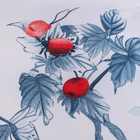 Flanelové obliečky z mikrovlákna BERRY BLOOM bielo-modré Rozmer obliečky: 70 x 90 cm | 140 x 200 cm
