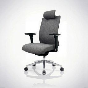 Ergonomická otočná kancelárska stolička, tmavošedá: VECTOR