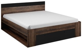 Manželská posteľ 160 cm Benson Typ 91 (dub monastery + čierna). Akcia -16%. Vlastná spoľahlivá doprava až k Vám domov. 602049