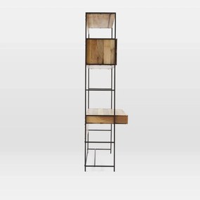 furniture-nabytek.cz - Drevený stôl s kovovým podstavcom z masívneho mangového dreva 130x213x55