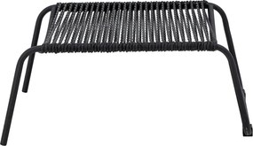 Čierne záhradné ležadlo s podnožkou Boel - Bloomingville