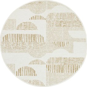 Obojstranný koberec BRUSSELS 206131/10820 béžový / krémový kruh