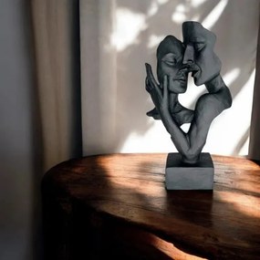 Stolová dekorácia 29x9x17 cm živica/čierna