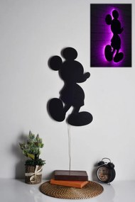 Nástenná dekorácia s ľad osvetlením Mickey Mouse ružová