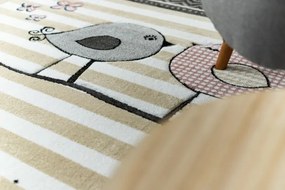 Koberec PETIT BIRDS VTÁČIKY krém