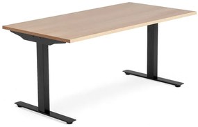 Kancelársky pracovný stôl MODULUS, T-rám, 1600x800 mm, dub/čierna