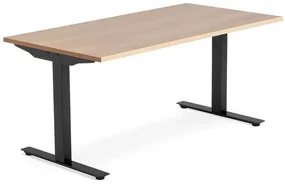 Kancelársky pracovný stôl MODULUS, T-rám, 1600x800 mm, dub/čierna