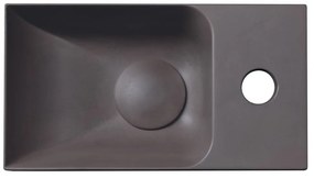Tmavohnedé betónové umývadlo 31x17 cm Piccolino – Sapho