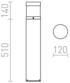 RED - Design Rendl - R12626 - LED Vonkajšia lampa ABAX LED/15W/230V IP54 antracit