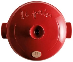 Červená keramická okrúhla forma na pečenie chleba Emile Henry, ⌀ 28,5 cm