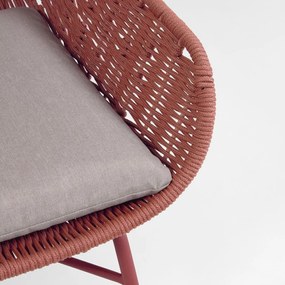 Záhradné kreslo v terakotovej farbe Kave Home Abeli