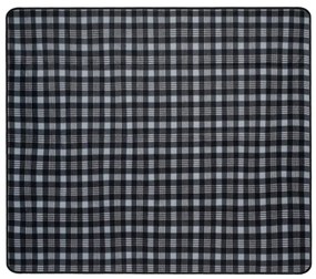 Pikniková deka károvaná, sivá