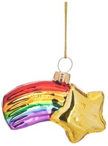 Sklenená ručne vyrobená vianočná ozdoba 4 cm Shooting Star – Sass & Belle