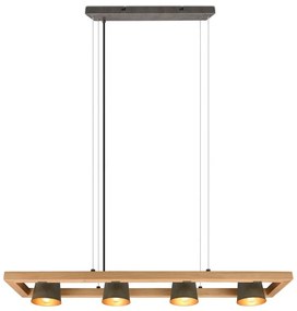 Závesné svietidlo v sivo-prírodnej farbe Bell – Trio